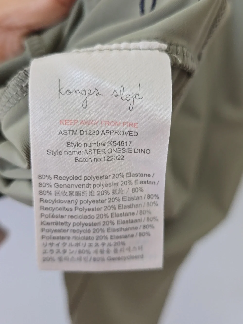 Konges Slojd Aster Onesie Dino Overland Trek Swim Onesie Swimsuit Size 4 Yrs